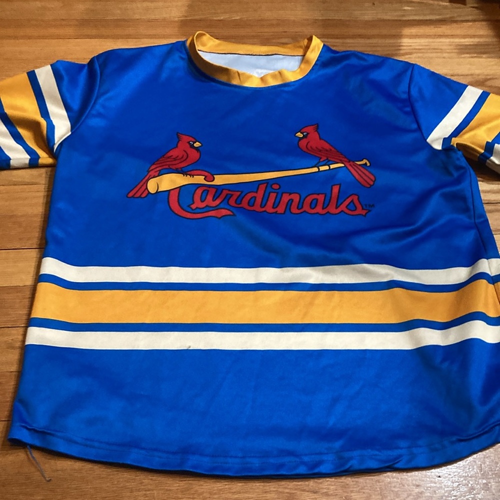 St. Louis Cardinals hockey jersey (with St. Louis blues colors) XL polyester